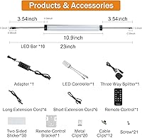 Vista 5 de Kit de luces LED para debajo del gabinete, tira regulable inteligente LED regulable, barra conectable de 24 V, luces LED de mostrador para despensa