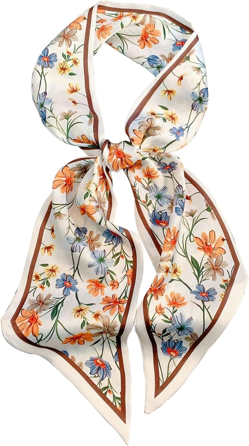 Hioyiwes Head Scarf Fashion Satin Scarf For Hair Beach Head