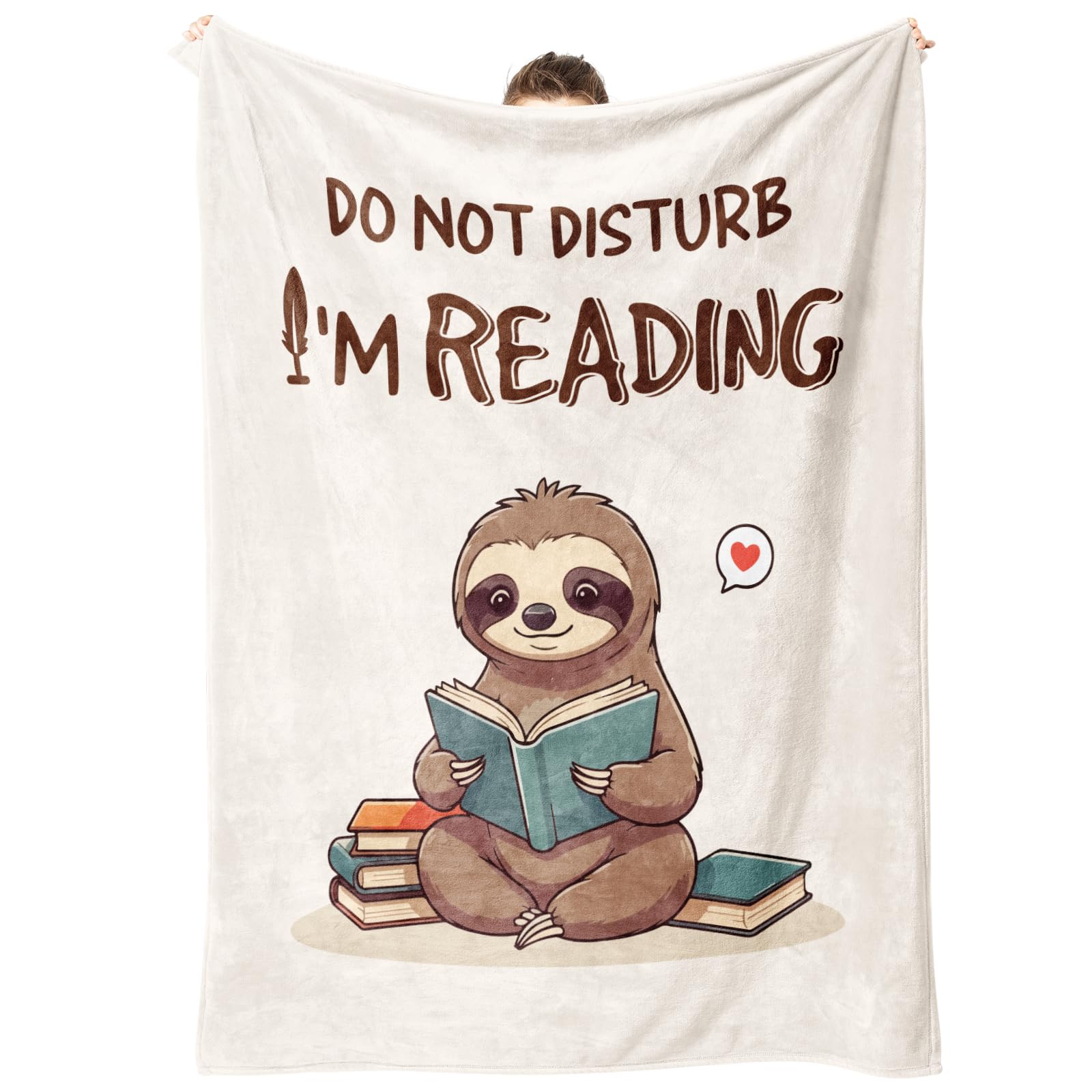 Book Lover Gifts for Women- Do Not Disturb I'm Reading Blanket, Reading Gifts for Book Lovers Bookish Bookworm, Books Club Gift for Women Men, Literary Gift Ideas for Birthday Graduation 60"x50"