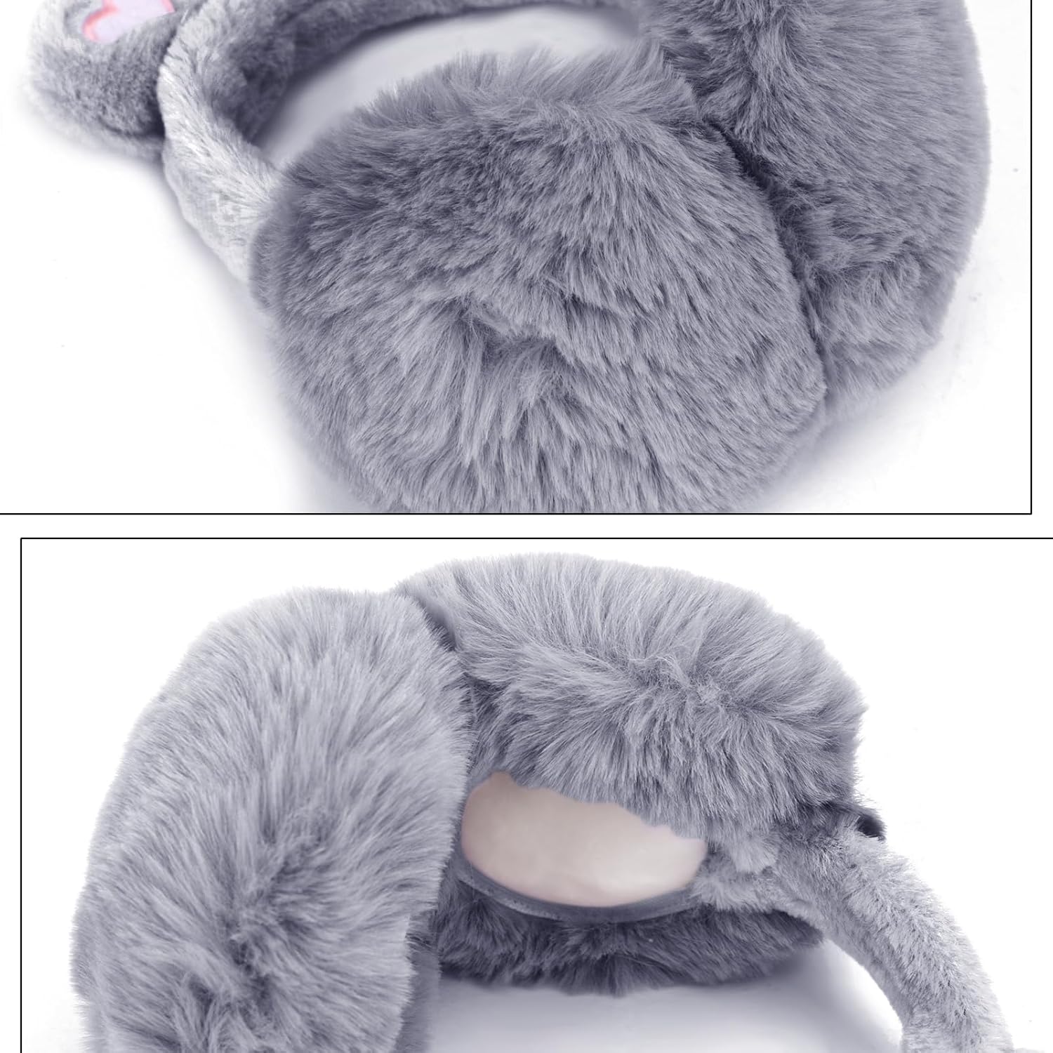 Cute Cartoon Animal Winter Earmuffs Soft Faux Fur Ear Warmers Adjustable for Adults Kids Thermal Plush Ear Muffs - Image 5