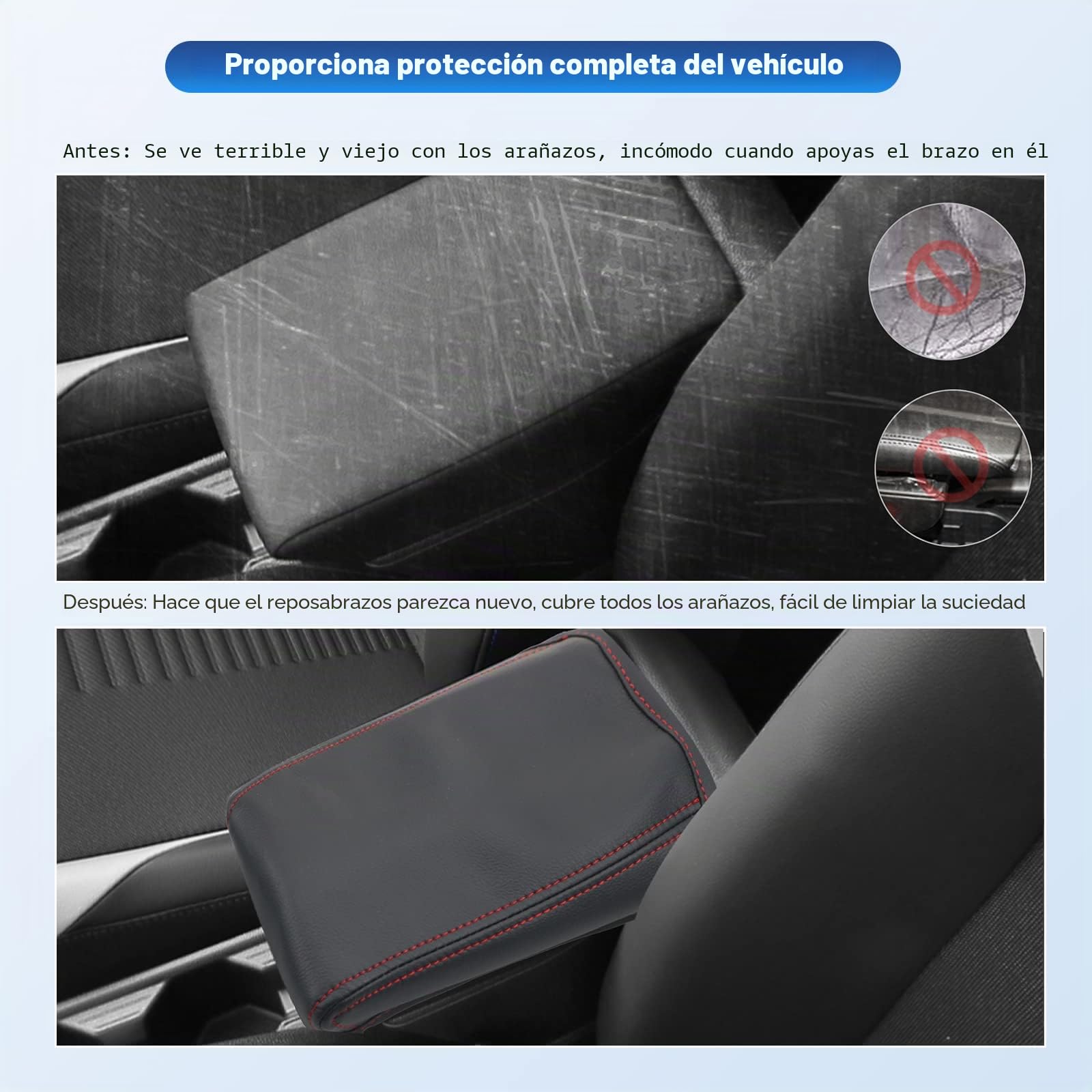 CDEFG Seat Ibiza 6F Arona 2017-2024 2025 Funda Reposabrazos Coche Cubierta Protectora para Caja Apoyabrazos Consola Central Tapa Antiarañazos Interior Ibiza Arona Accesorios