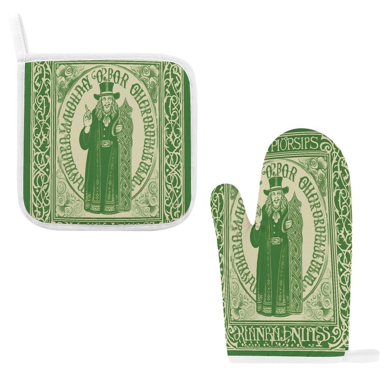 Fodpand Style Irish Blessing St Patrick's Day Oven Mitts And Pot Holders Sets