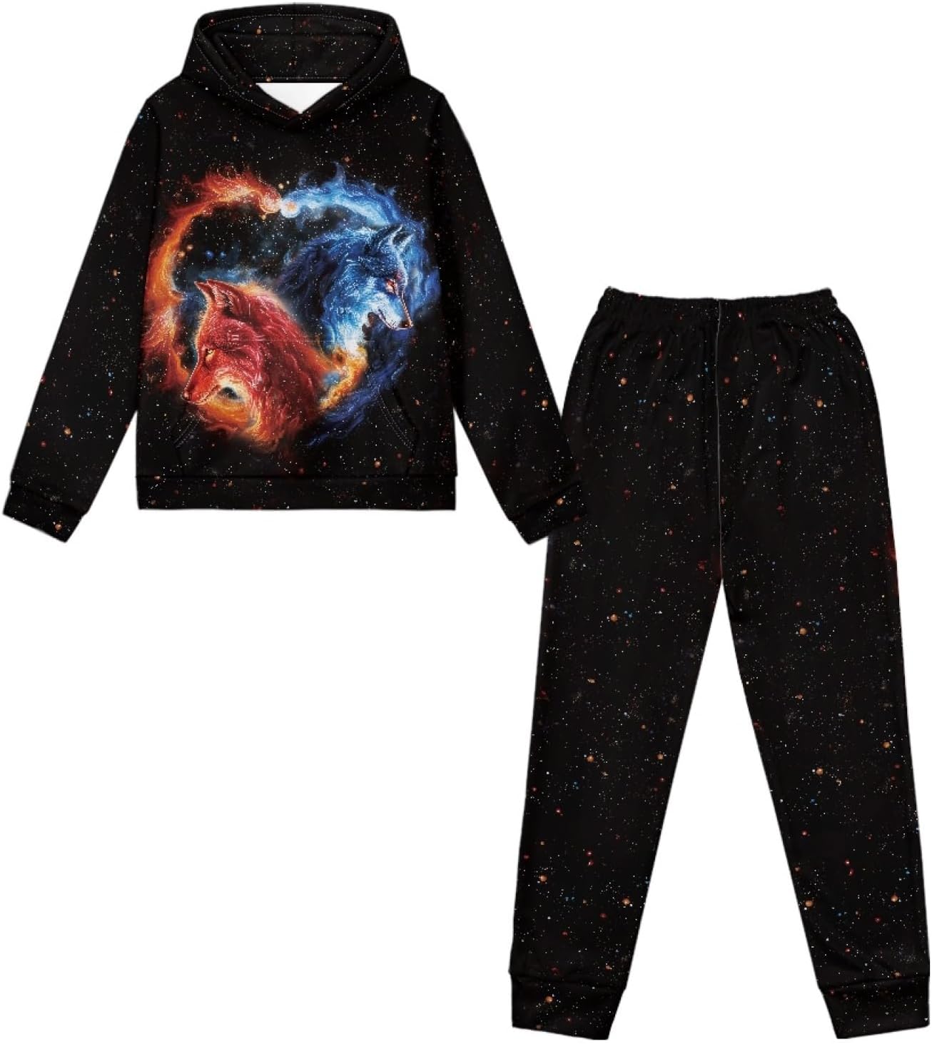 Boys Tracksuits Set Size 4-12 Long Sleeve Athletic Hoodie Sweatpant with Pocket Fall Casual Sweatsuit Outfits