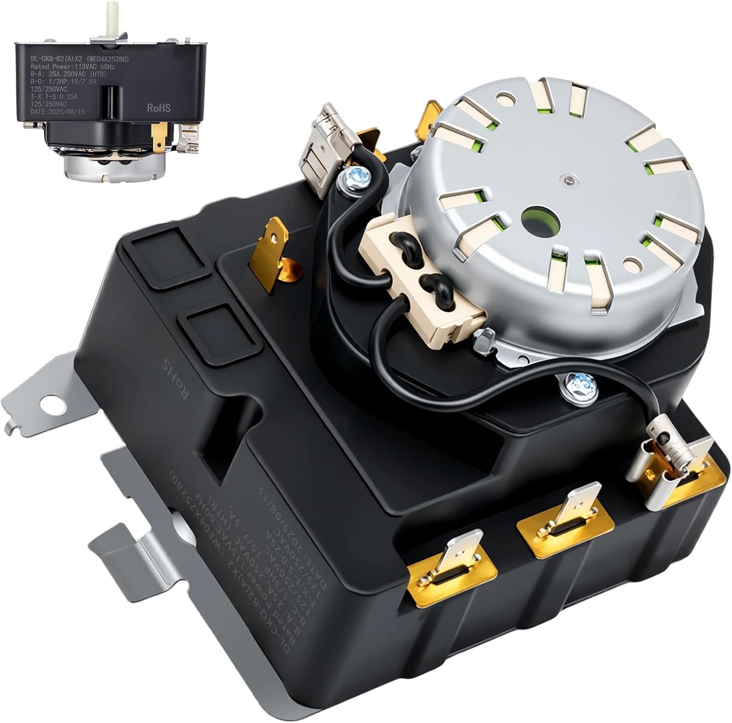 Upgraded WE04X25280 234D2377P005 Dryer Timer Compatible with GE Hotpoint Dryer Timer Replacement, TMD1EM35 Dryer Parts for GTD33EASK0WW GTX22EASK0WW GTX33EASK0WW HTX21EASK0WW