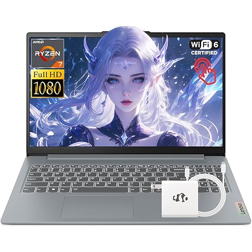 Lenovo IdeaPad Slim 3 15.6" FHD Touchscreen Laptop, 16GB RAM 1TB SSD, AMD Ryzen 7 5825U(8-Core up to 4.50 GHz), Laptop for Business-Home& Gaming with Privacy Webcam, Numeric Keypad, Wi-Fi 6, Win 11