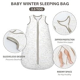 Mosebears Sleep Sack Baby Winter Wearable Blanket with 2-Way Zipper,2.5 TOG Cotton Sleep Sack Unisex (Rabbit Cat, 18-24 Months)