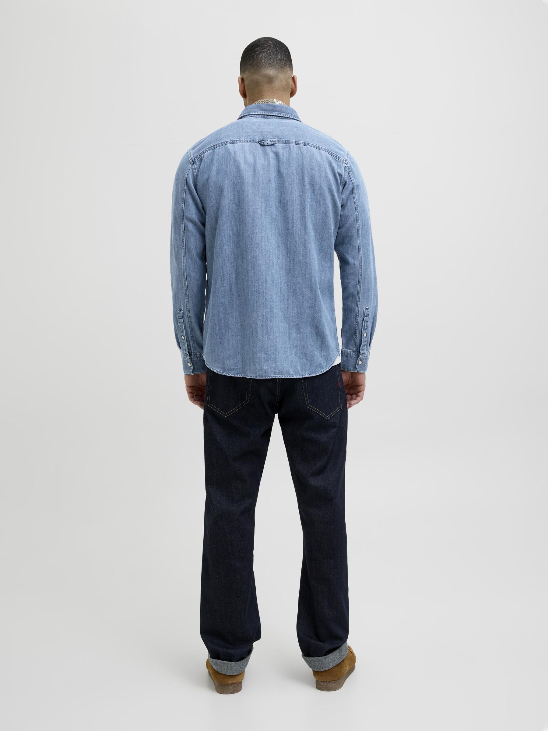 R.D.D. ROYAL DENIM DIVISION Męska koszulka dżinsowa Rddlesner L/S Noos Rddlesner Denim Shirt L/S Noos (1 opakowanie)
