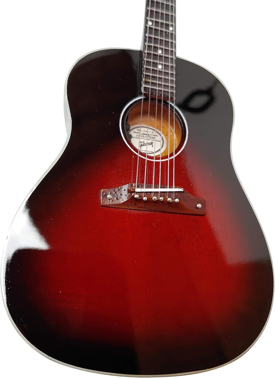 AXE HEAVEN Slash Guitar J-45 Vermillion Burst Acoustic 1:4 Scale Mini Guitar Model