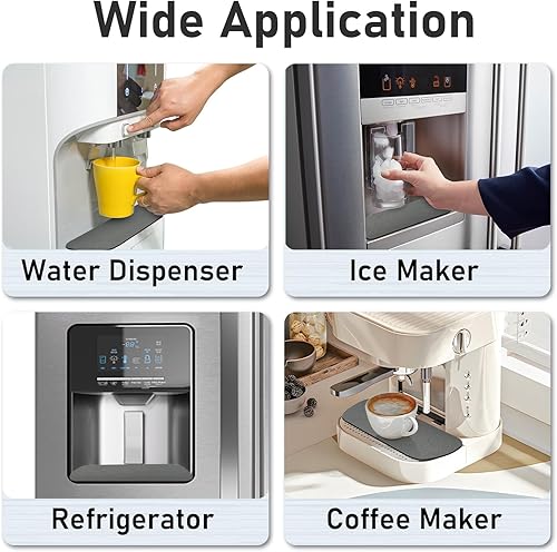 Miniatura 9 de LOPNUR Bandeja de goteo para refrigerador  9 x 3.1 pulgadas, paquete de 2 recipientes de goteo para refrigerador para bandeja de agua  Mini bandeja