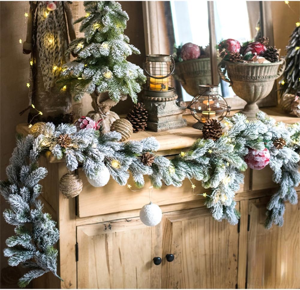 jweemax Fake Christmas Tree Picks Stems with Pinecones, Floral Arrangement, Winter Holiday Season Décor