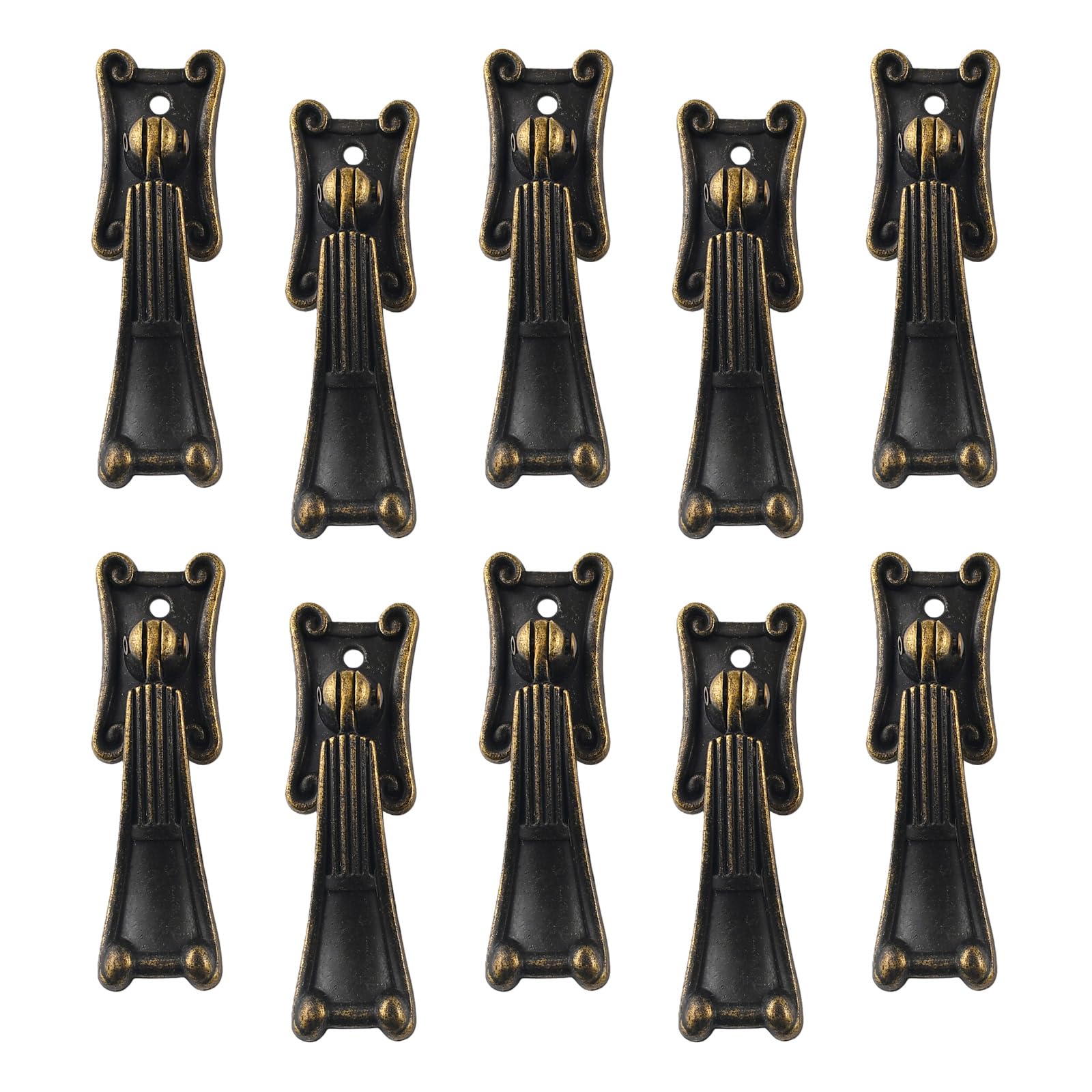 Cazstyk 10Pcs 10Pack Antique Retros Zincs Alloys Cabinet Knob Handle For Home Decoration Heavy Type Cabinet Handle