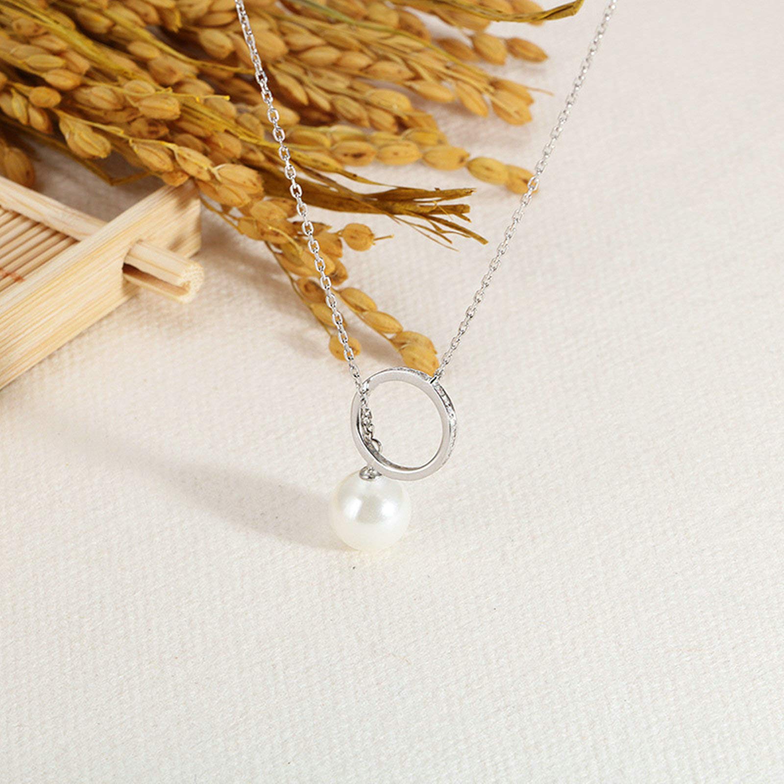 KnSam Colgante de acero inoxidable, cadena para hombre de acero inoxidable, colgante de plata 925, collar redondo para mujer