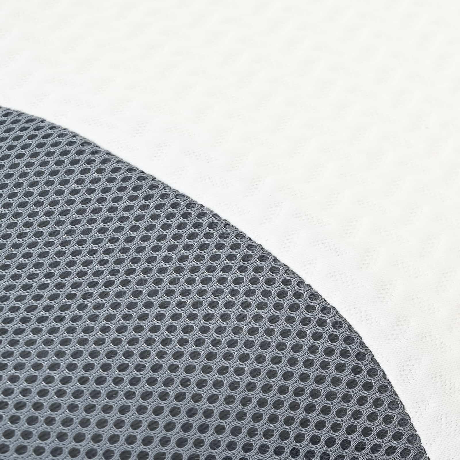 Almohada cervical blanca de espuma viscoelástica, 57 x 36 x 13 cm, almohada ergonómica con espuma viscoelástica transpirable, funda extraíble lavable para dormitorio y reposacabezas