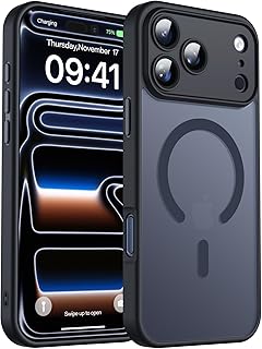 Oureidoo iPhone 17 Pro MAX Case, Full Camera Lens Protection, Built-in Magnetic Ring Compatible with MagSafe, Military Sho…
