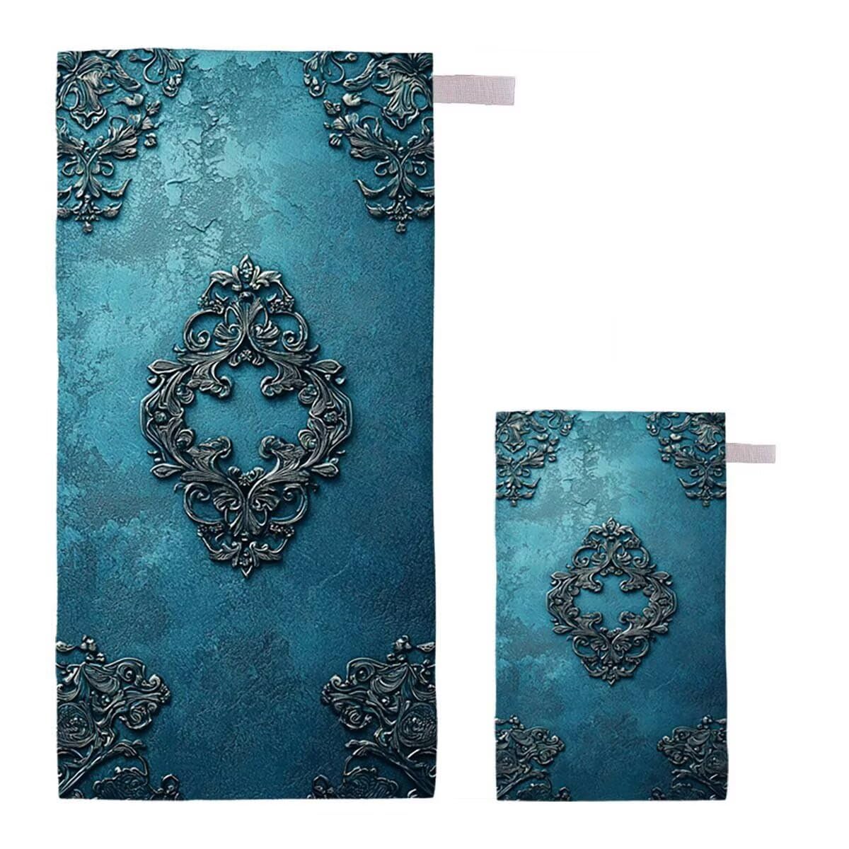 Toalla de Playa Grande 220x100cm/35x70cm, Juego de 2 Toalla Microfibra XXL de Antiarena, Toallas Playa Suave Ligera, Absorbente Secado Rápido, Beach Towel Viaje, Regalo Mujer Hombre (Sencillez) G-46