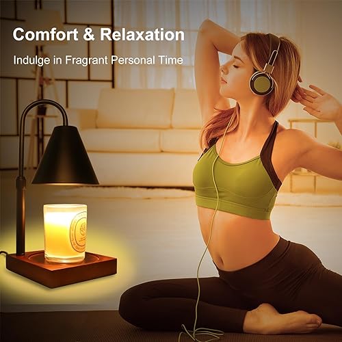 Miniatura 6 de Lámpara calentadora de velas con temporizador, calentador de lámpara de vela eléctrico, velas perfumadas ajustables en altura, calentador de velas