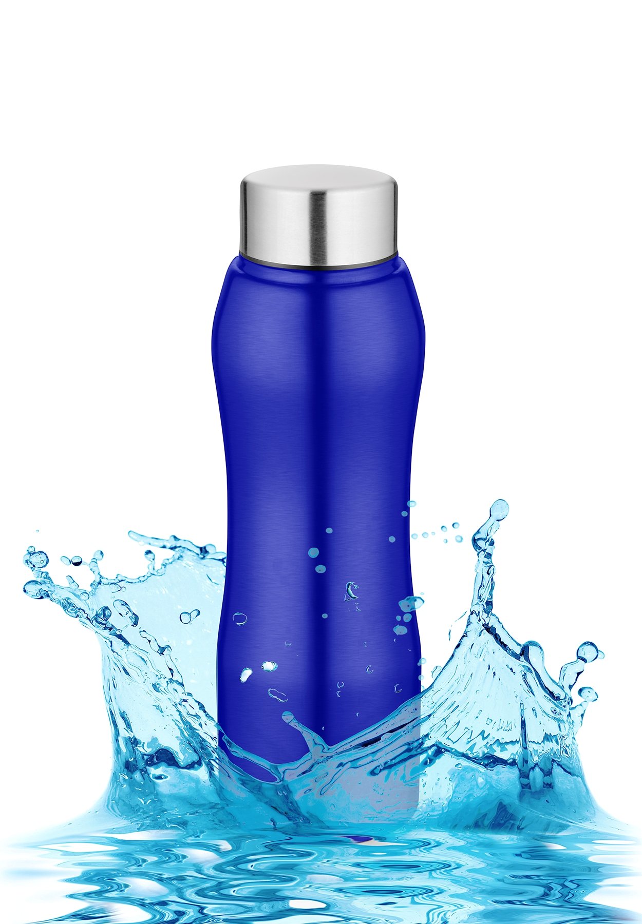 Bristo Stainless Steel Trendy Bottle with Double Cap can be use as Sipper & Fridge Bottle to Store Juice,Water & Other Beverages for Office,GMY & School 1000 ml