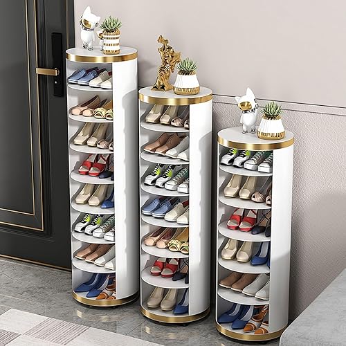 Miniatura 2 de Zapatero giratorio de 360 grados, zapatero para entrada de zapatos, soporte giratorio de metal independiente, zapatero vertical para almacenamiento