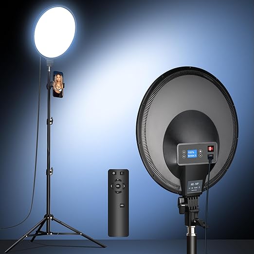 14" Ring Light with 72" Tripod Stand, 6500K FullScreen