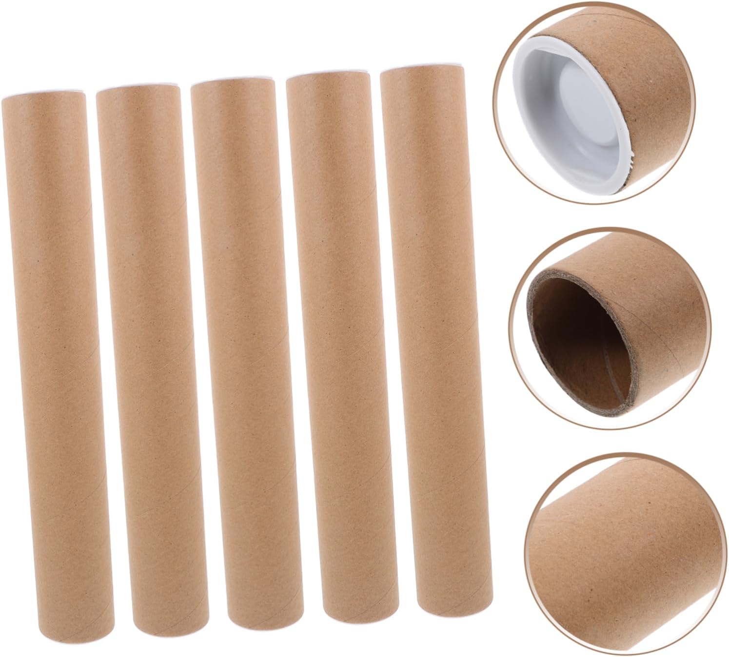 10pcs Mailing Tubes Sturdy Cardboard Poster Storage for Art Crafts and Documents Paper Tubes Covers for Transport and Storage