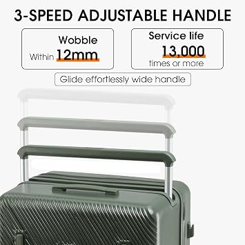 LIGHTGO 20 Hardside Cabin Case, TSA Lock, Brake Spinner Wheels | PC+ABS hardside cabin case with spring-brake wheels, YKK zips & antibacterial lining; ideal for business & short breaks