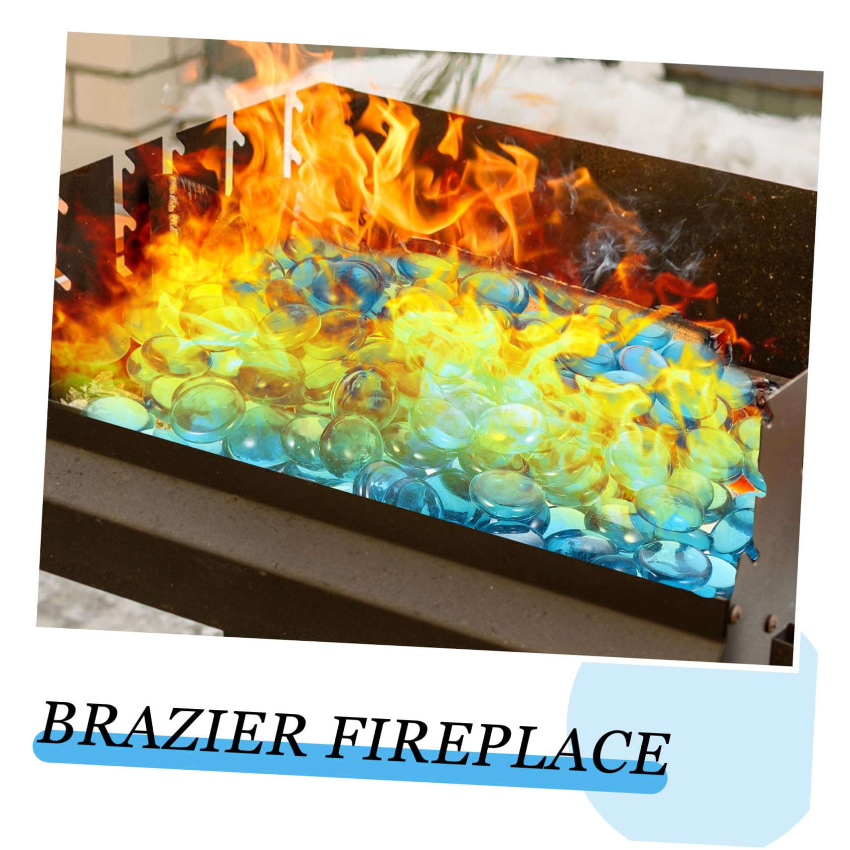 1sacchetto in Vetro Per Acquario Per Acquario Decorazioni in Vetro Per Braciere Vetro Per Braciere Pietre Decorazioni Liscia e Resistente Riutilizzabile