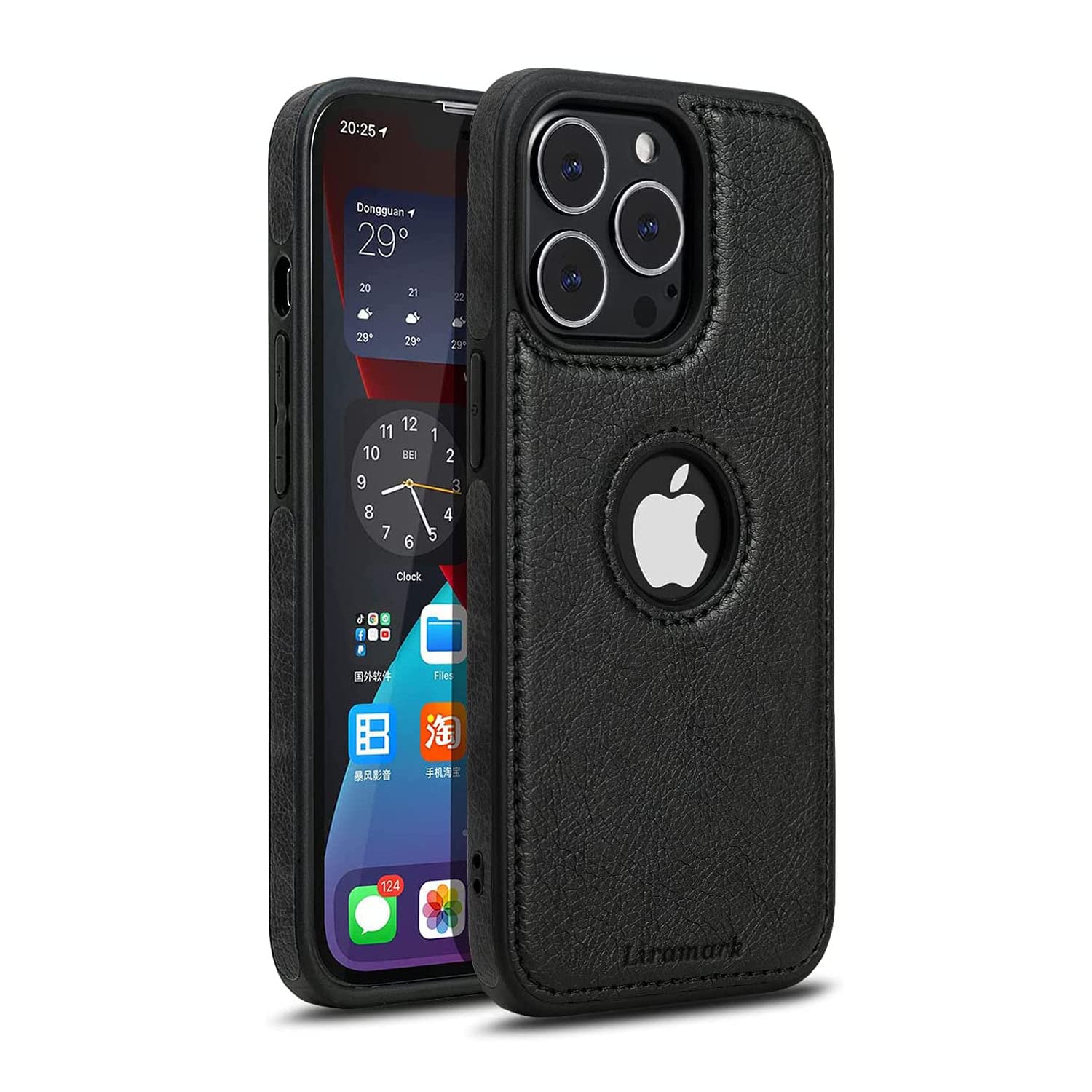 LIRAMARK PU Leather Flexible Back Cover Case Designed for Apple