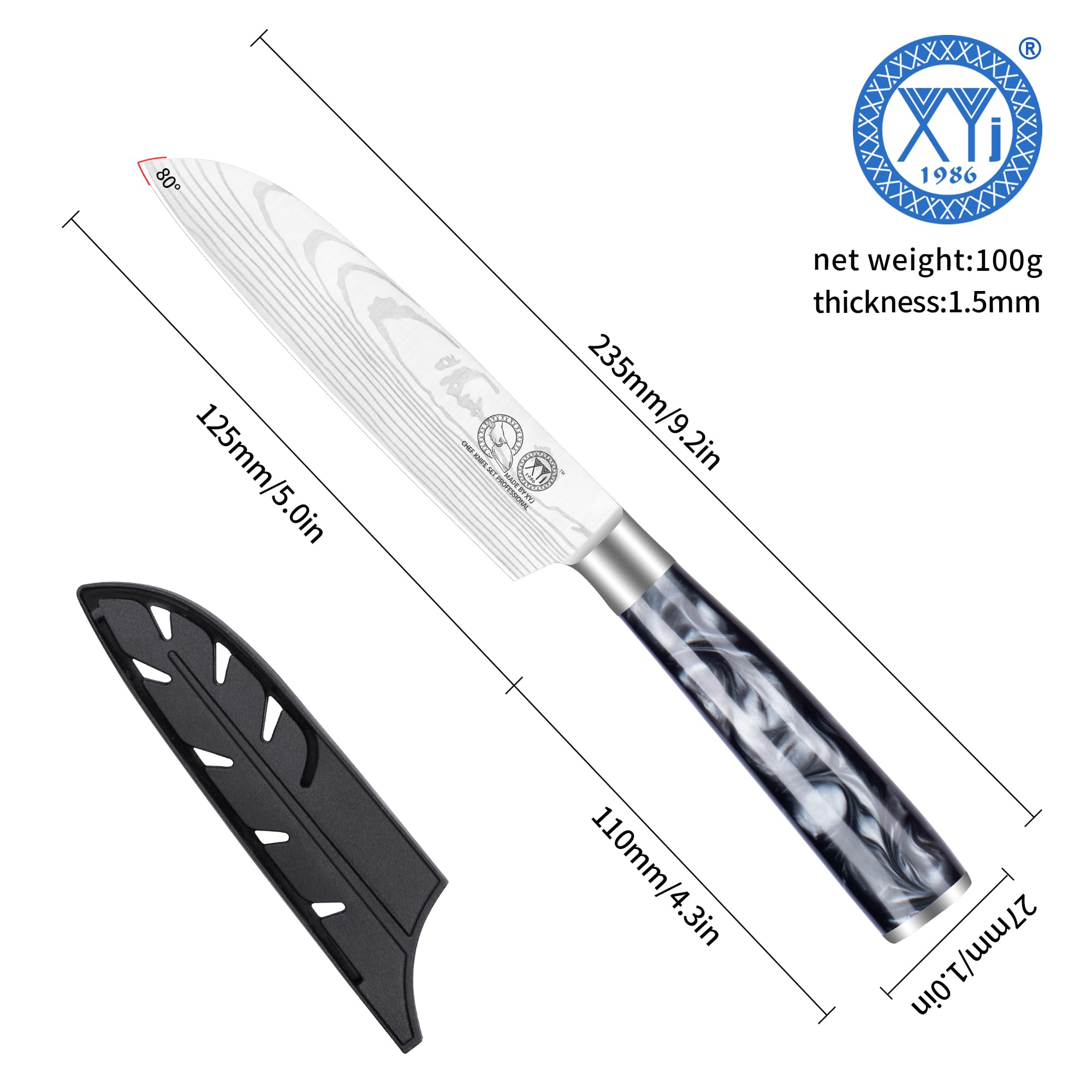 Amazon.com: XYJ Authentic Since 1986,5 Inch Santoku Knife