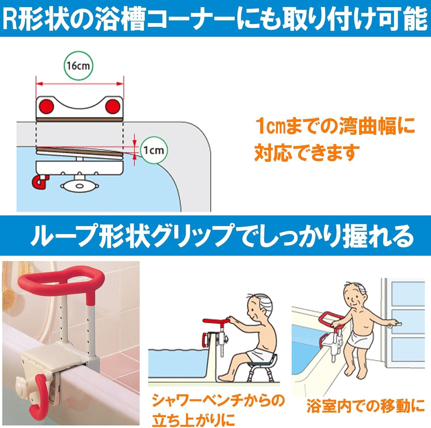 入浴用手すり UST-130 高さ調整可能 Amazon.co.jp: 浴槽手すり 高さ調節付き ブルー: ドラッグストア