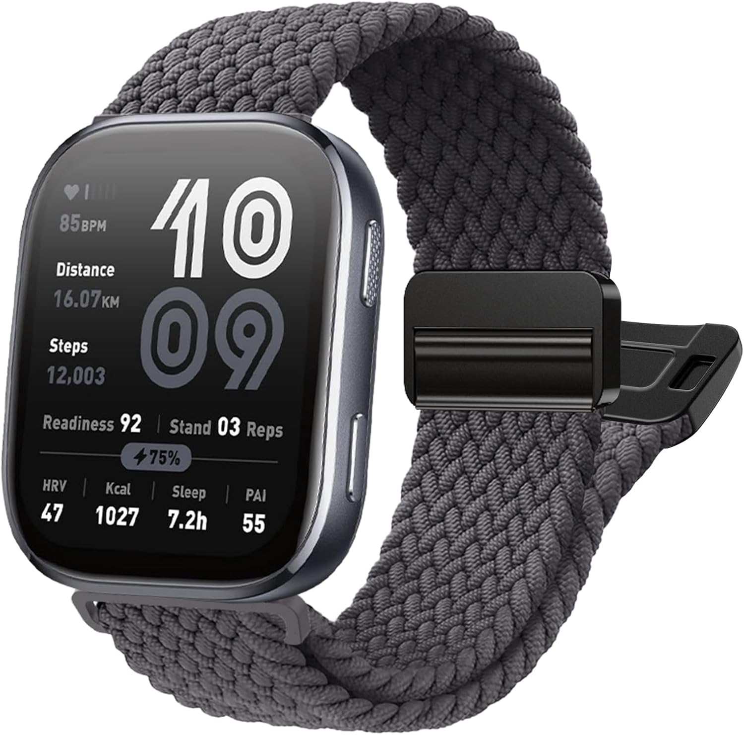 22mm Braided Bands for Amazfit Helio Strap 2, Bip 6/5, Active Max, Bip Max