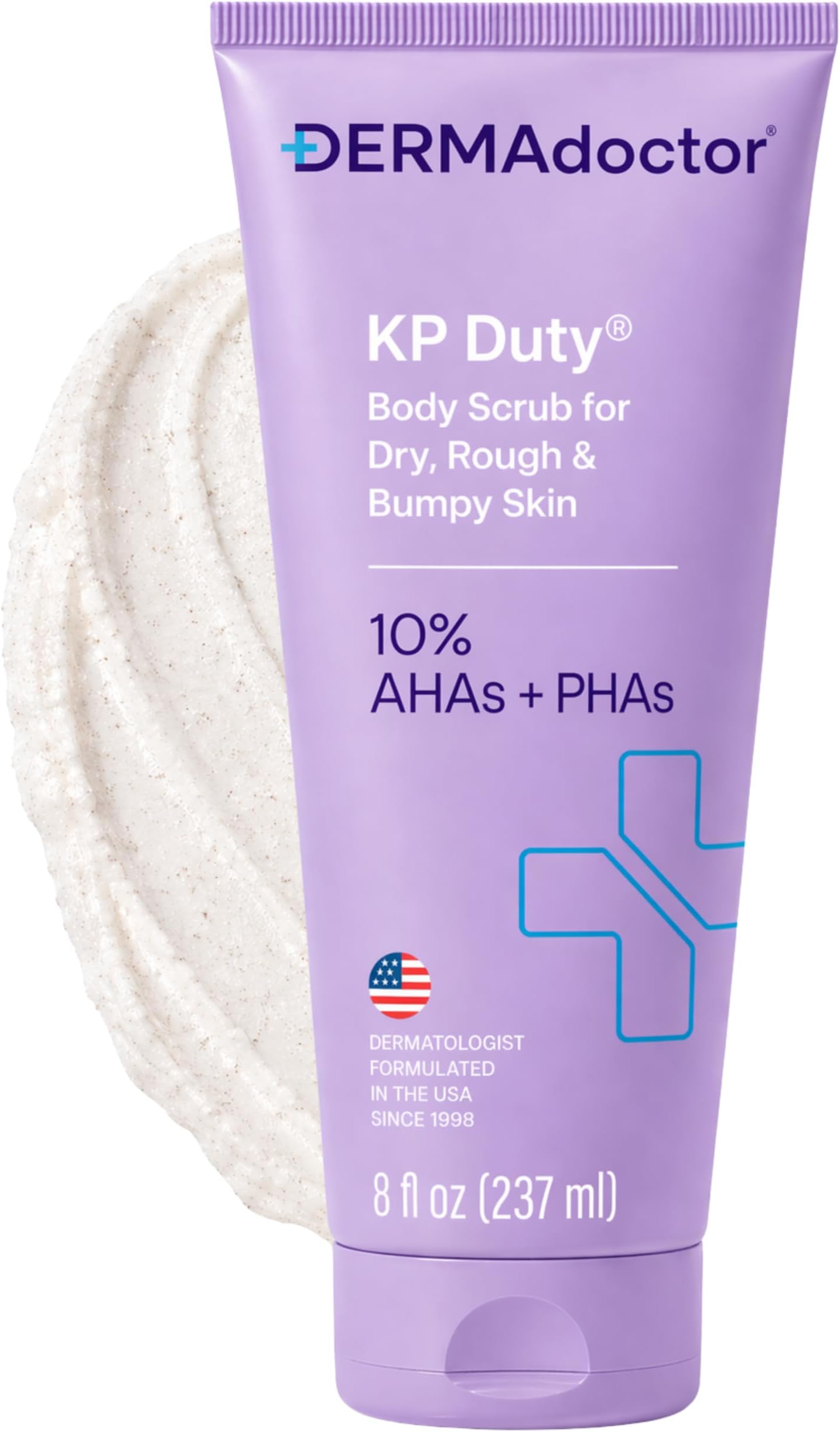 Kp Dermatologist Formulated Body Scrub Exfoliant For Keratosis Pilaris And Dry, Rough, Bumpy, White/Off White