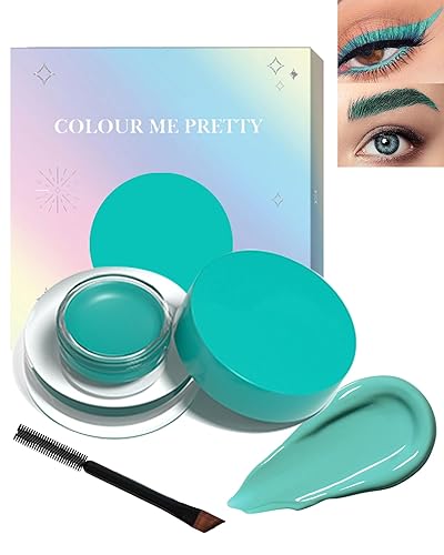 Delineador de ojos de gel mate impermeable, gel de cejas color verde de larga duración, pigmentos de alta intensidad a prueba de manchas, para