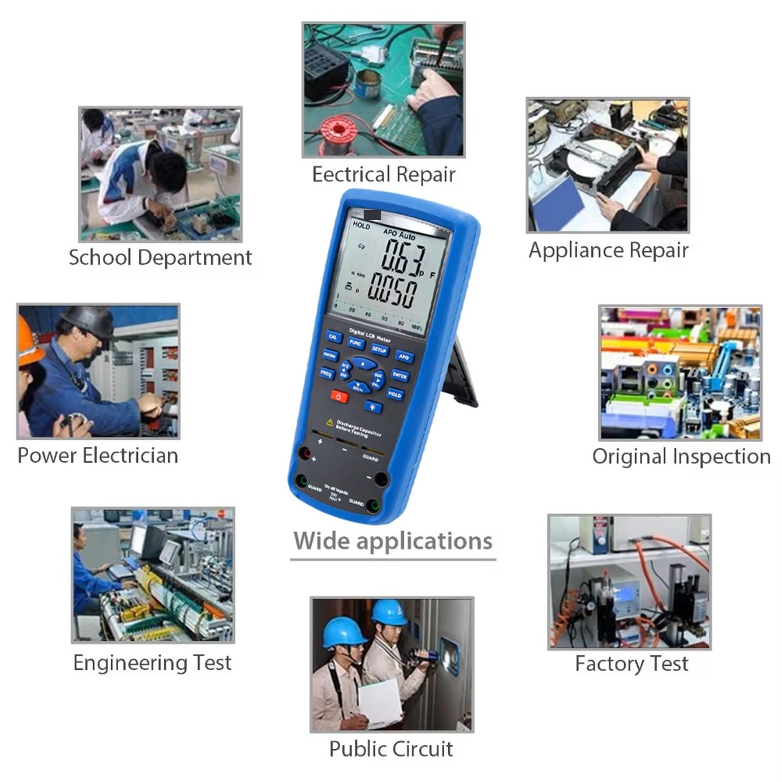 Elektroniczny tester obciążenia, DT-9935 Miernik LCR Multimetr Tester do pomiaru rezystancji pojemnościowej Indukcyjność Krokodylek Narzędzie pomiarowe