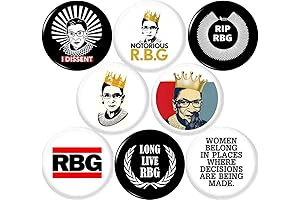 Set of 8 Ruth Bader Ginsburg 1 Inch Pinback Buttons Badges Pins