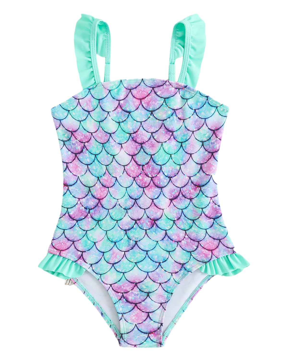 Badeanzug Mädchen Gr 80-116, Einteiler Badeanzüge für Mädchen Baby Kleinkind mit Verstellbare Träger Süß UPF 50+ Schwimmanzug Mädchen Kinder für Strand & Pool