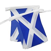 AZ FLAG Ghirlanda 6 Metri 20 Bandiere Scozia 21x15cm, Bandiera Scozzese 15 x 21 cm – Festone Bandierine