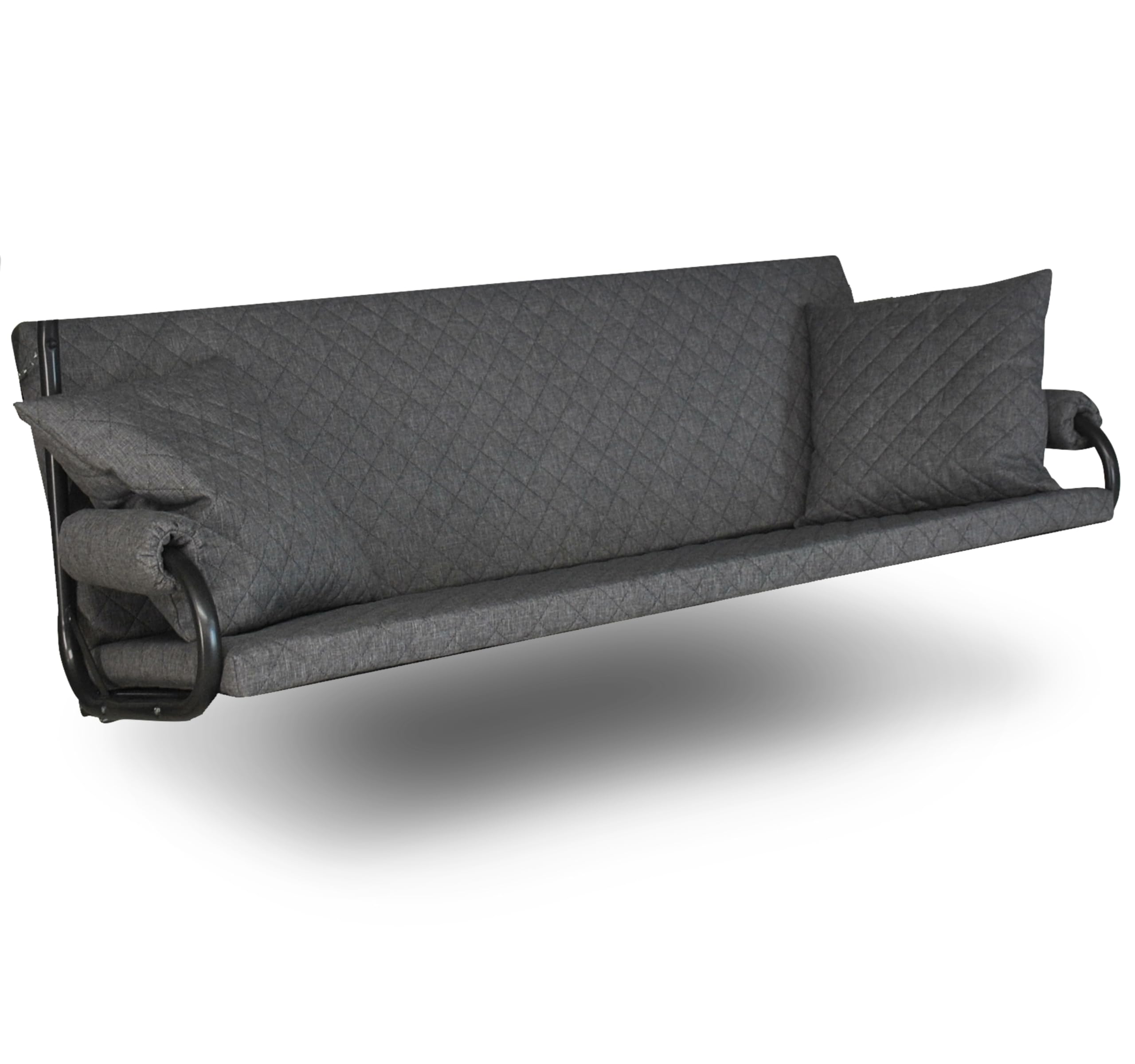 ANGERER Freizeitmöbel GmbH Hollywoodschaukel Auflage Elegance Joy - passend für viele 3-Sitzer Hollywoodschaukeln - Schaukelauflage Made in Germany (Hellgrau)