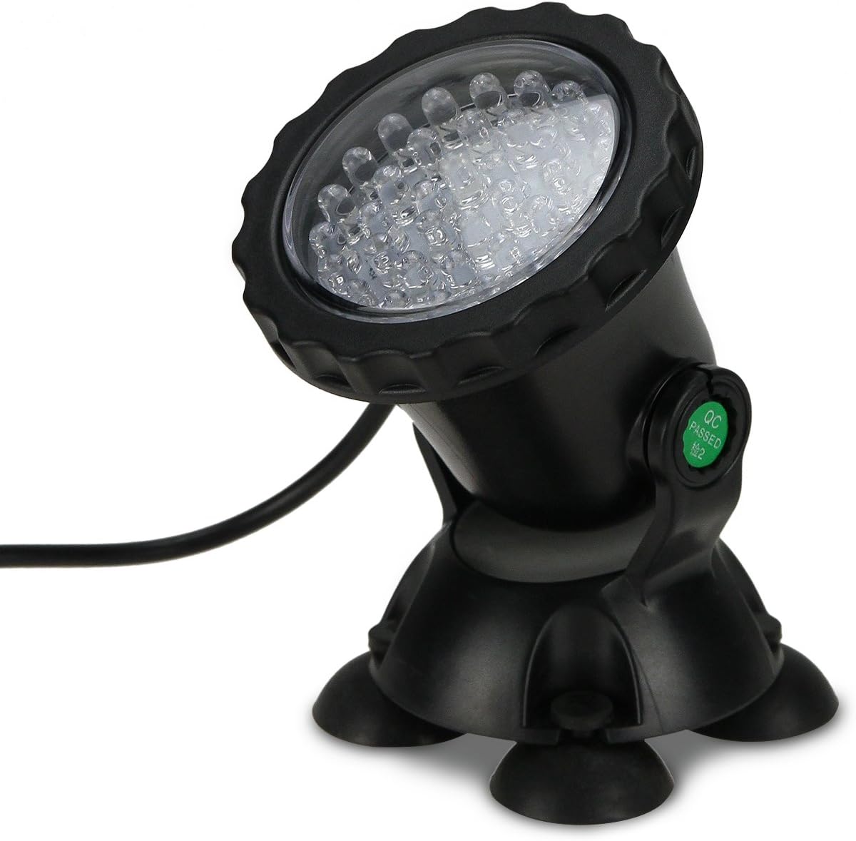 MUCH Underwater Light, Waterproof IP 68 Submersible Spotlight with 36-LED Bulbs 3.5W Color Changing Spot Light for Aquarium Garden Pond Pool Tank Fountain Waterfall