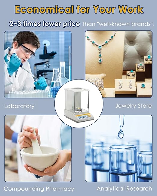 Balanza Analítica 220g/0.1mg de Laboratorio 110v Hanchen miniatura 7