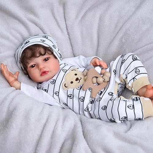 Miniatura 4 de BABESIDE Muñecas de bebé Reborn realistas, de 20 pulgadas, lindo cuerpo suave, realista, muñecas de bebé recién nacido, muñeca de bebé de la vida