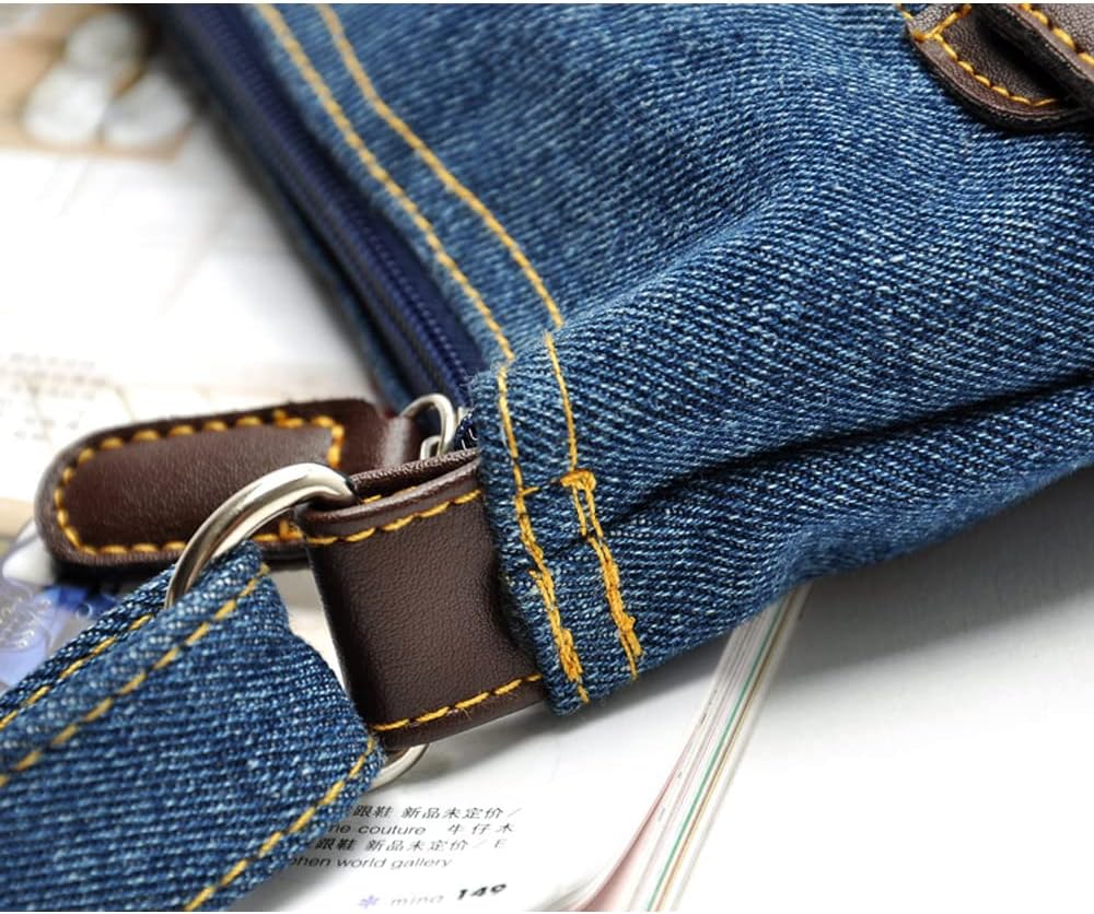 Dayfine Small Crossbody Denim Satchel Handbag for Women - Shoulder Bag, Casual Daypack, Zip Wallet - Image 7