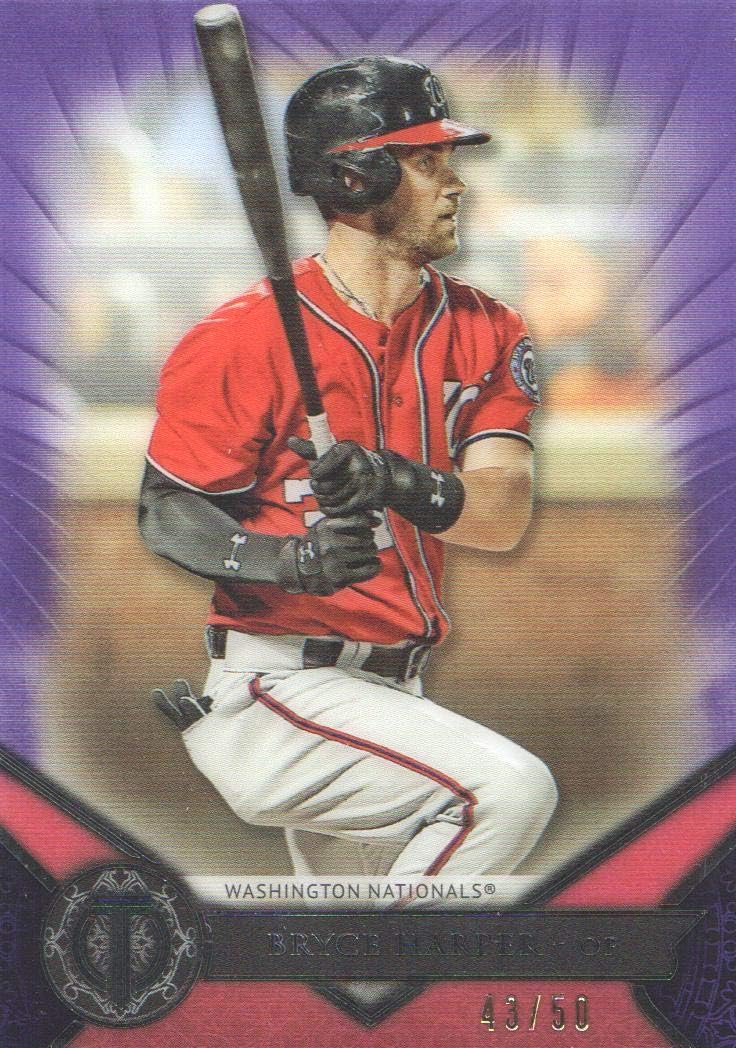 2017 Topps Tribute Baseball Purple Parallel #62 Bryce Harper 43/50