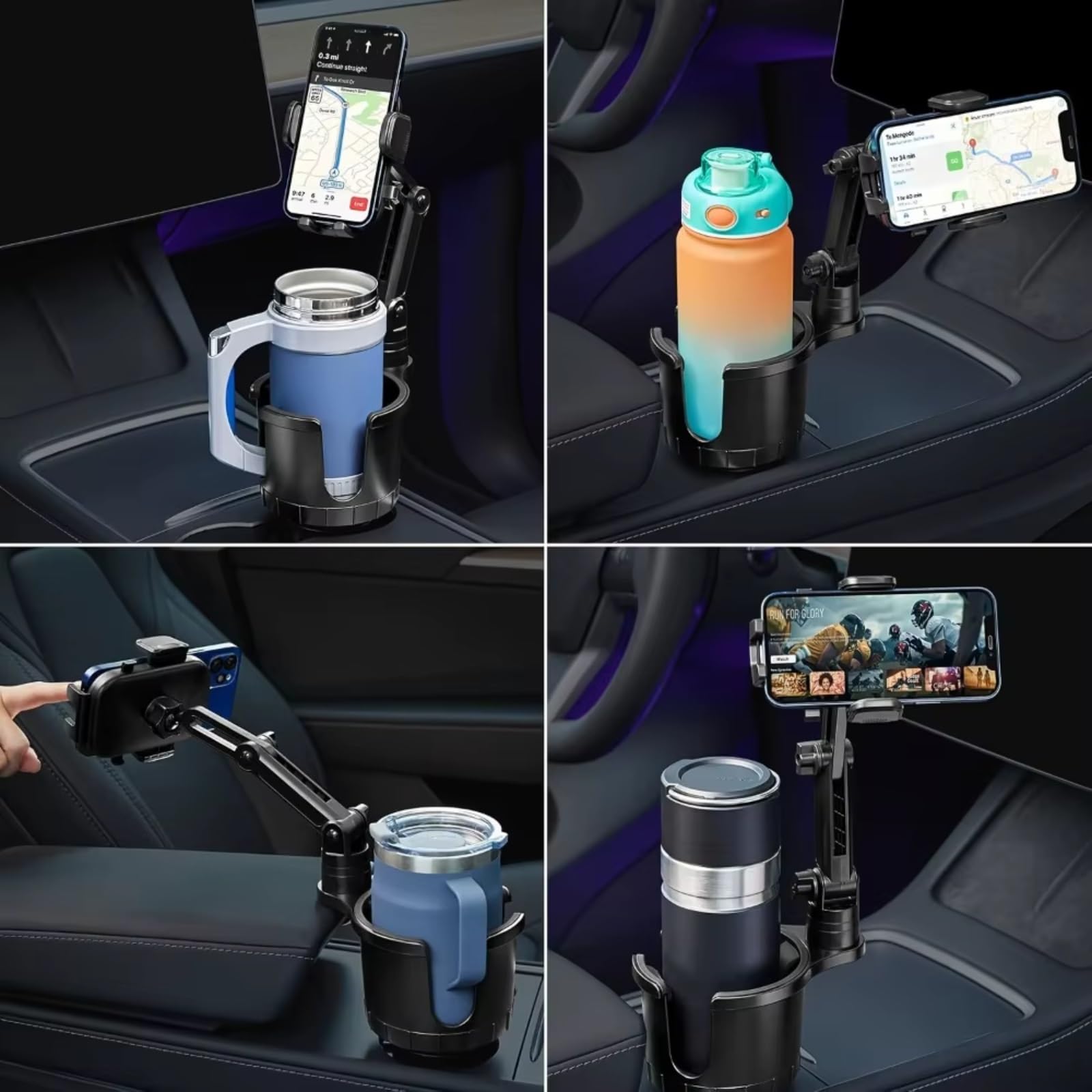 Auto Innenraum Zubehör Supporto Per Telefono Portabicchieri Auto 2 In 1 Con Rotazione Del Grado Di Base Regolabile Tutti Gli Accessori Delle Parti Di Ricambio