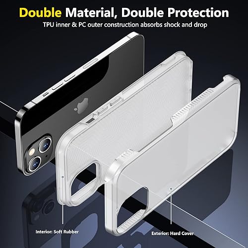 Miniatura 6 de SPIDERCASE Funda para iPhone 14iPhone 15, protección contra caídas de grado militar de 15 pies, antideslizante, paquete de 2 protectores de pantalla