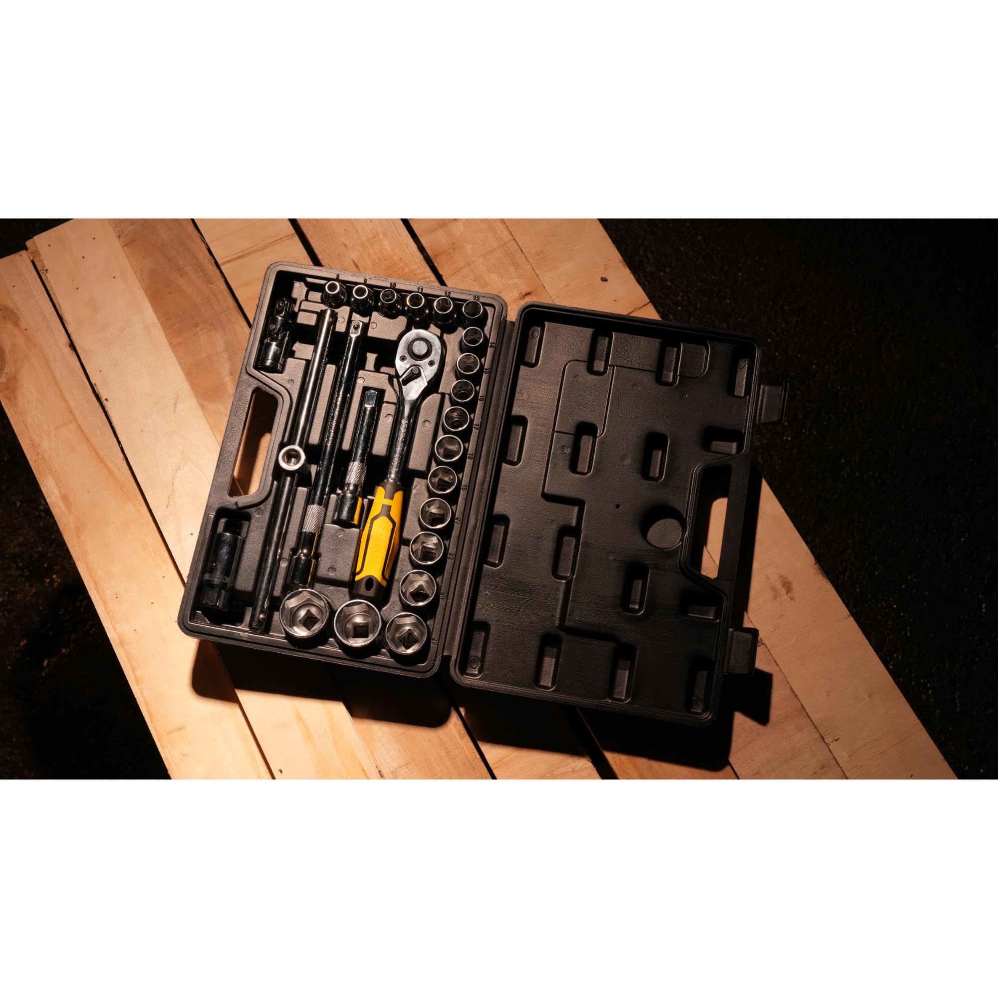 STANLEY 24-Piece Hex Socket Set - 1/2" Drive -2 STANLEY 24-Piece Hex Socket Set - 1/2" Drive -2