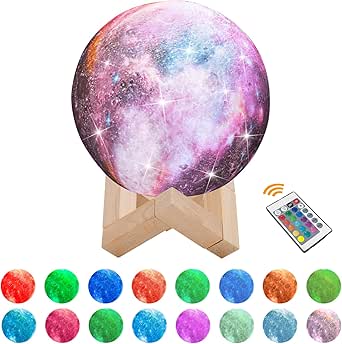 Lampada Faro Decorativa Con Proiezione Lunare E Luci Nordiche - Luce Notturna LED Con Telecomando E Altoparlante Bluetooth, Batteria 2400 MAh