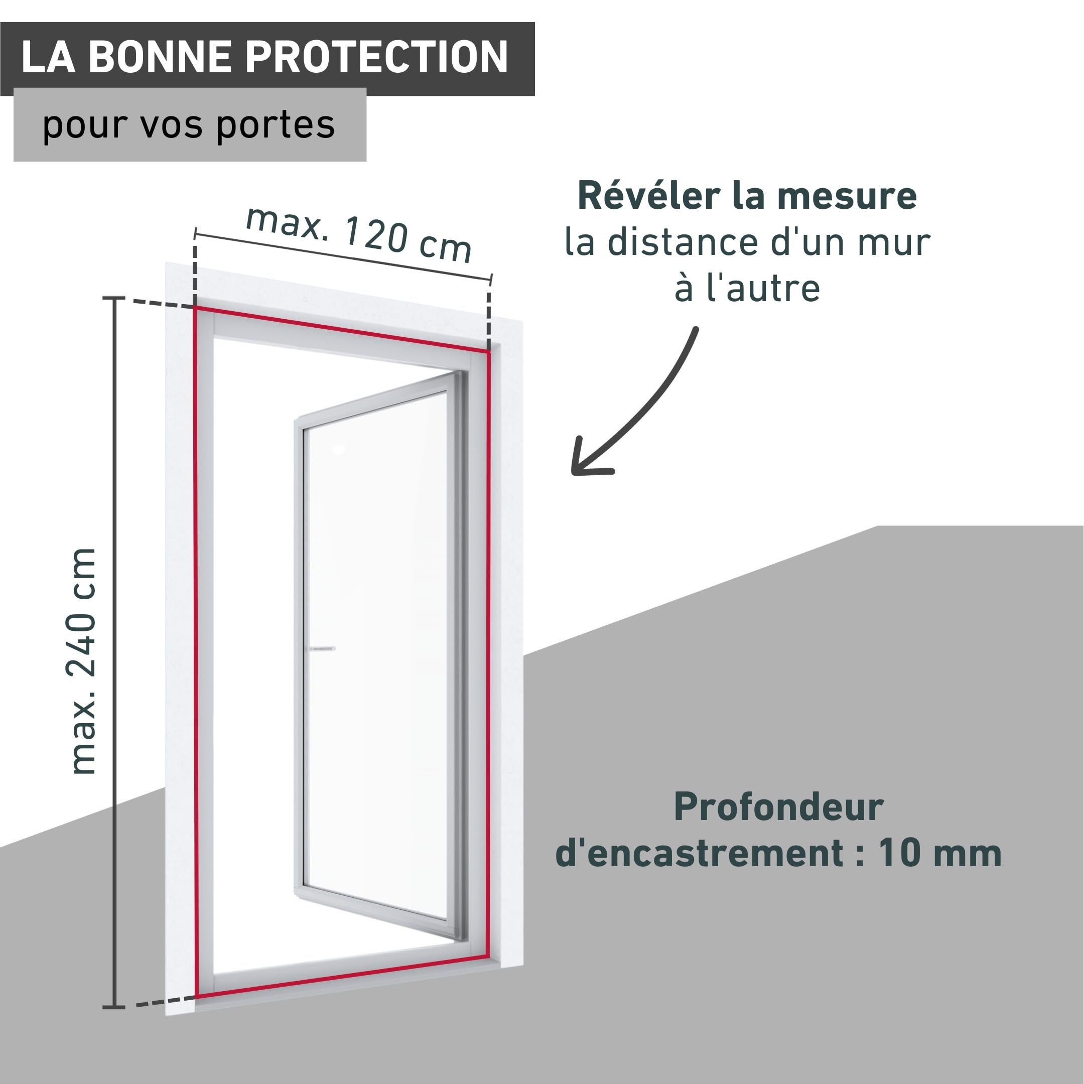 Windhager rideau moustiquaire de porte télescopique - 120 x 250 cm - anthracite - anti moustique, rideau de porte, rideau anti mouche, filet moustiquaire, rideau à lamelles - sans perçage