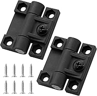 Bonsicoky 2pcs E6-10-301-20 Adjustable Torque Position Control Black Hinges for Cabinets, Doors & Gates with Screws