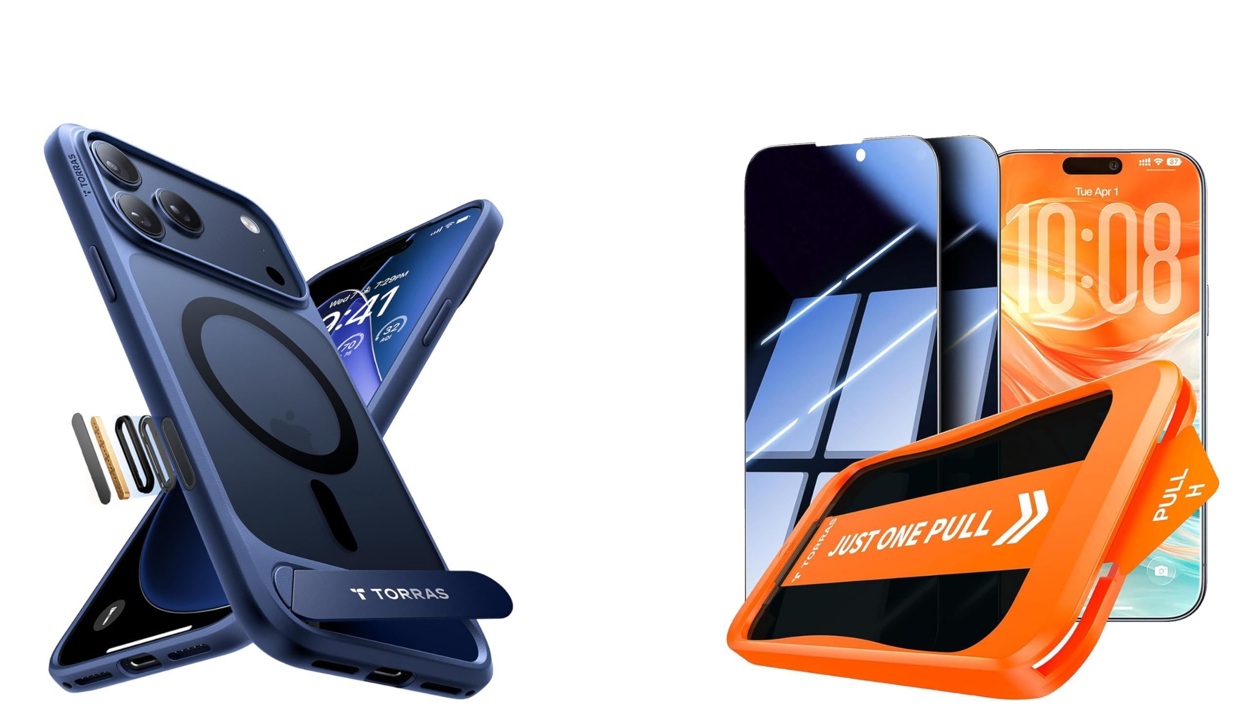 TORRAS iPhone 17 Pro MagSafe Hülle und Sichtschutz Panzerglas Set