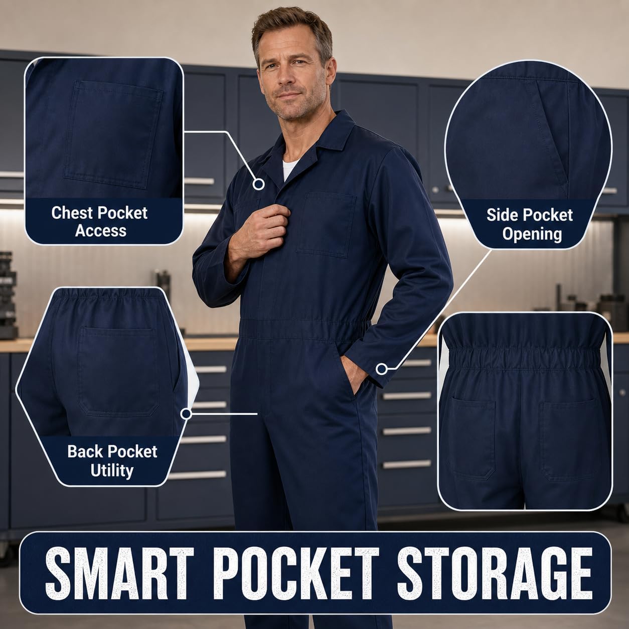 UQJE Coveralls for Men Work Adult Jumpsuit Coveralls Halloween Costume